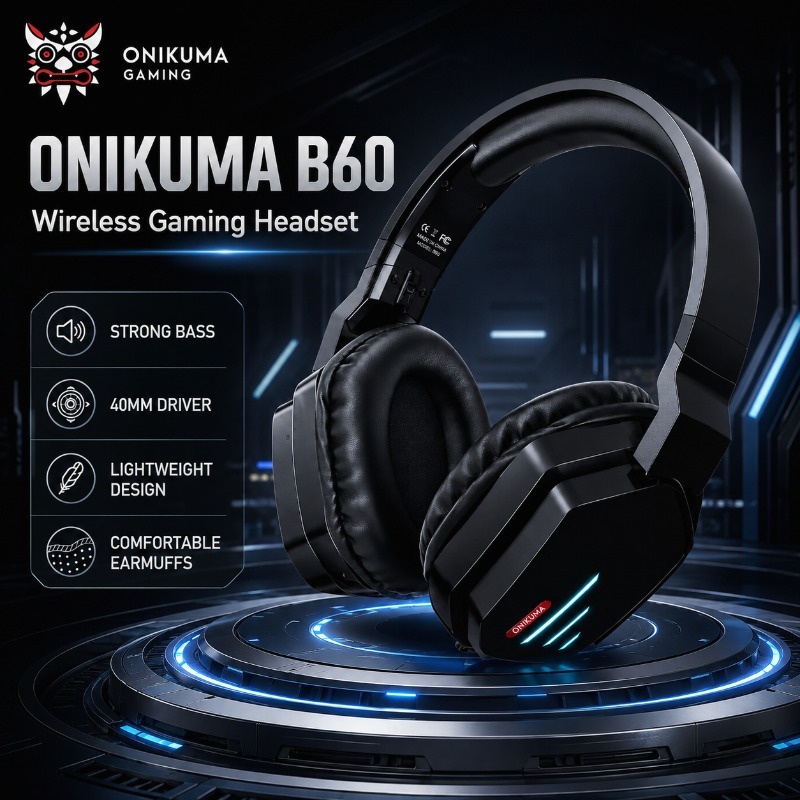 Gaming Console Amazon - ONIKUMA B60 Headset Suara Stereo Gaming