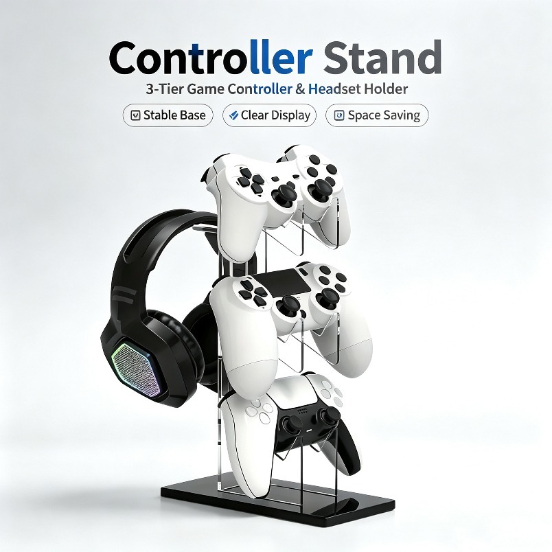 Rak Display Desktop Kompak 3 T - Gaming Console Organizer ulasan dan harga