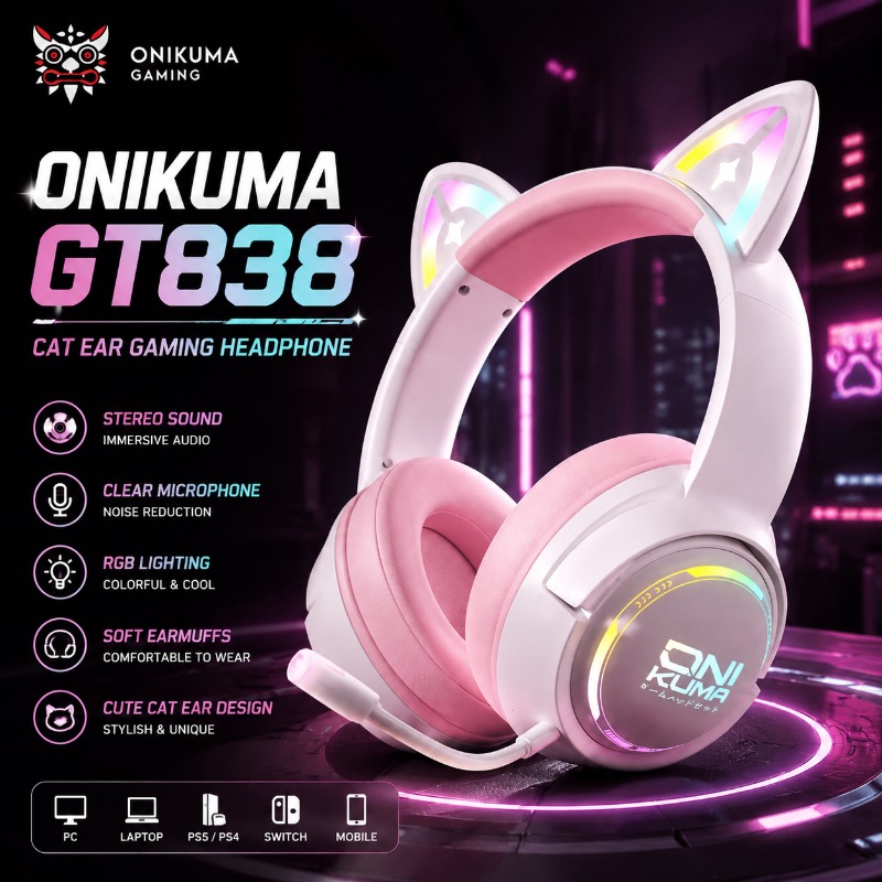 Headset Gaming ONIKUMA GT838 d - Gaming Console Amazon ulasan dan harga