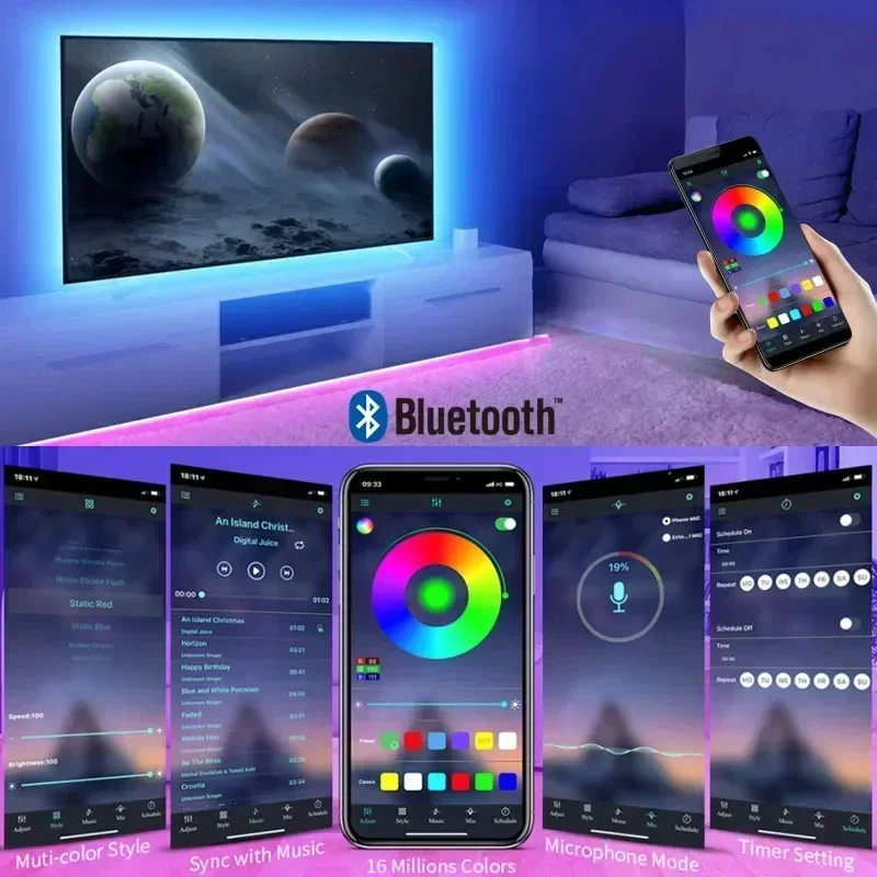 Lampu Strip LED RGB Pintar unt - Led Gaming Light Strip ulasan dan harga