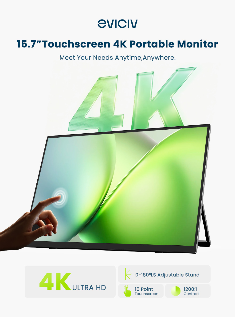 Monitor Portabel EVICIV 4K Lay - Gaming Console Type ulasan dan harga