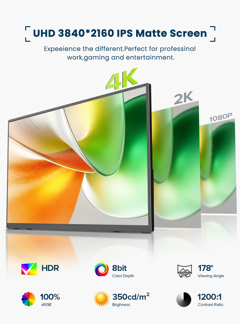 Monitor Portabel EVICIV 4K Lay - Gaming Console Type ulasan dan harga